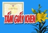 TẤM GIẤY KHEN