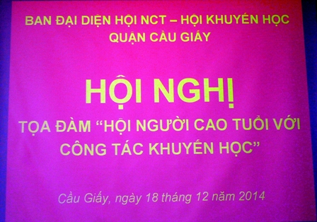 Hội nghị tọa đàm Người cao tuổi với công tác khuyến học