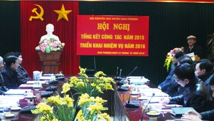 HỘI KHUYẾN HỌC HUYỆN ĐAN PHƯỢNG TỔ CHỨC HỘI NGHỊ TỔNG KẾT CÔNG TÁC NĂM 2015 VÀ TRIỂN KHAI NHIỆM VỤ NĂM 2016