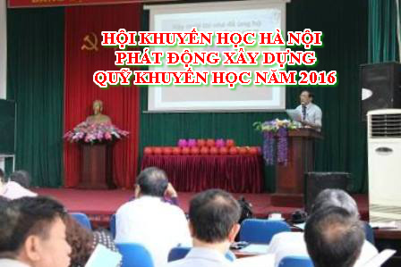 Quang cảnh buổi phát động phong trào xây dựng quỹ khuyến học 2016