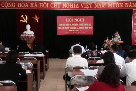 HỘI KHUYẾN HỌC HUYỆN GIA LÂM TỔ CHỨC HộI NGHI TRIỂN KHAI NHIỆM VỤ CÔNG TÁC NĂM 2017