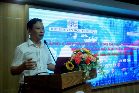 Tập huấn "Nâng cao năng lực ứng dụng công nghệ thông tin đối với cán bộ khuyến học Hà Nội”.