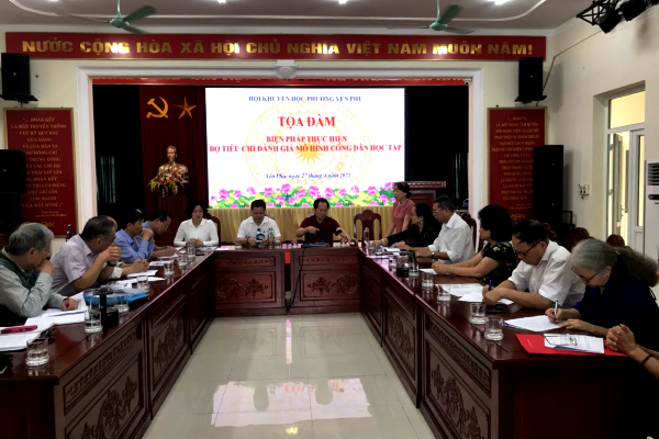 Hội nghị tọa đàm và khảo sát mô hình "Công dân học tập" phường Yên Phụ,Tây Hồ.
