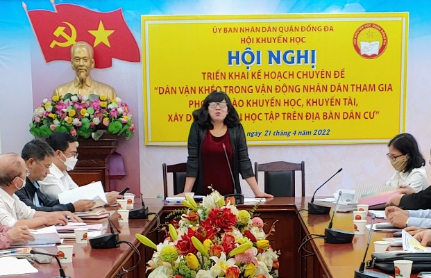 HỘI KHUYẾN HỌC QUẬN ĐỐNG ĐA TRIỂN KHAI KẾ HOẠCH  “DÂN VẬN KHÉO”