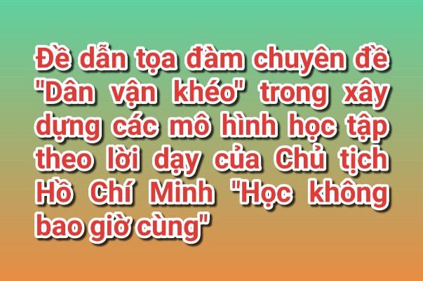 BÁO ĐỀ DẪN HỘI NGHỊ CHUYÊN ĐỀ