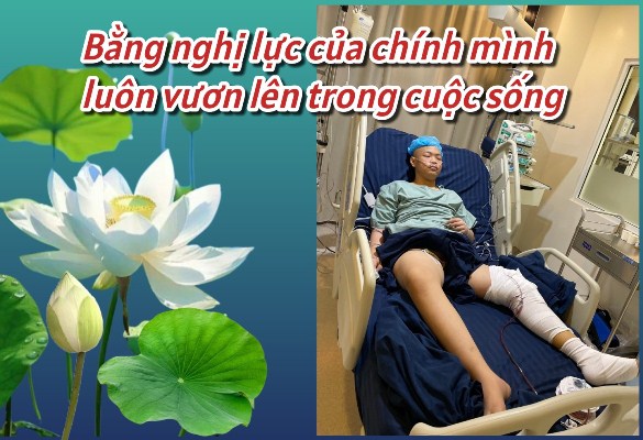 Hình ảnh em Lê Quốc Anh đang nằm trong bệnh viện